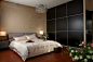 银海畅园现代卧室背景墙装修效果图