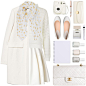 A fashion look from April 2015 featuring Topshop, white coat and skater skirt. Browse and shop related looks.