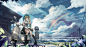  - 111063 clouds green_eyes green_hair hatsune_miku monono rainbow s.jpg