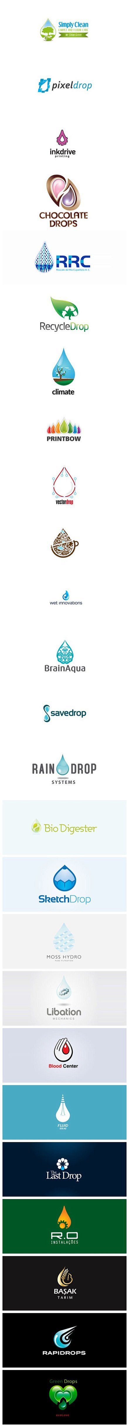 25个以水滴为元素的logo设计