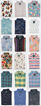 #单品# 男士们的复古衬衫, 早前发过一些网站上的主推款, 现在再看看 gitman vintage 的其他的款式