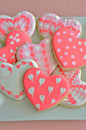 Sugar Cookie Hearts » Pennies on a Platter I love pretty cookies, but I get overwhelmed by too many steps.  These are pretty AND look easy.