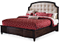 Intrigue Queen Leather Panel Bed traditional beds