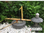 日式水景观小品庭院装饰摆件石钵流水喷泉石雕工艺品石盆花园装饰-淘宝网