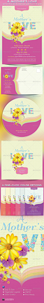 卡片 明信片 CD光盘 
A Mother’s Love Flyer, Postcard and CD Template - Church Flyers