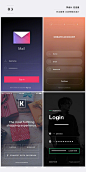 【几十个优秀登录界面的表现形式】布局功趋于统一的登录注册界面在表现上还能做出哪些出色的视觉设计，分享几十个精美的登录注册UI设计，渐变、图片和插画的运用都可以尝试哦。  #设计秀# ​​​​