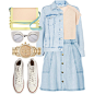 A fashion look from April 2015 featuring short sleeve shirts, jean jacket and Topshop. Browse and shop related looks.