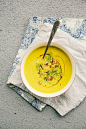 leek, fennel, apple + walnut soup with turmeric