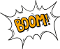 爆炸漫画BOOM标贴对话框聊天泡边框png免抠设计素材图标设计素材

