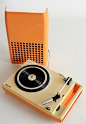 1970s ORANGE PHILIPS 22GF 113/03E PORTABLE RECORD PLAYER (need)