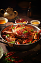 数字艺术食物餐饮美食香辣蟹创意摄影图片-众图网