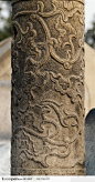 中华石雕柱纹-茱萸花纹
