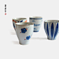 lototo日式和风手绘餐具创意杯 水杯 茶杯 陶瓷粗陶杯子 情侣杯