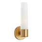 Kovacs - Kovacs Saber 1 Light Bathroom Sconce in Honey Gold - Etched Opal glass cylinder shade
