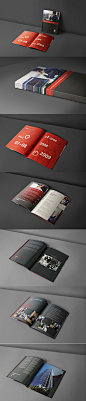 新同方投资 画册设计 黑色 红色 #排版# #色彩#
