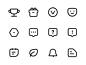 Icons set for OnionMath iOS line app mono lovely cute onionmath game icon