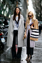 On the street at Milan Fashion Week. Photo: Imaxtree.: 