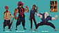Kung Fu is Dead (character concepts), Malcolm W : This Passion project of mine is finally getting a publisher and production is underway. These are some of the principle characters. Used this as an exercise to work through style and production speed.