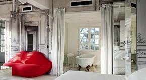 室内设计软亮红色沙发