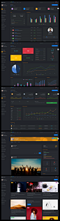 #后台管理系统前端代码#
黑色系前端响应式WebApp后台管理系统Bootstrap4x/html5模板