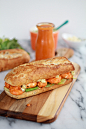 Grilled Buffalo Shrimp Sandwiches with Spicy Avocado Ranch-3