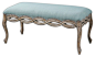 Uttermost Kylia Sky Blue Bench mediterranean-upholstered-benches