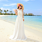 2015夏季新款波西米亚蕾丝气质女神长裙海边度假沙滩裙雪纺连衣裙-淘宝网