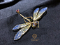 SHOW ZEN 示单设计师珠宝 《蜻蜓》透窗珐琅工艺设计 18K钻石镶嵌 胸针吊坠两用款