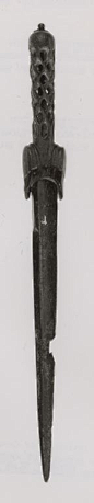 North European, possibly Flemish  Ballock Dagger, late 15th century  Steel, horn, iron L. 34 cm (13 3/8 in.) Blade L. 22.5 cm (8 7/8 in.) Wt. 5.5 oz.
