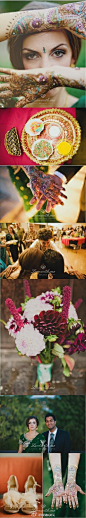 #真实婚礼# 色彩鲜艳的印度婚礼--“曼海蒂”手绘艺术，异域的风俗~http://www.lovewith.me/share/detail/all/27531