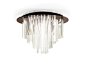 LED glass chandelier ARIA | Chandelier by Reflex