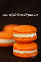 Orange Macaron with Cream cheese filling #PinPantone