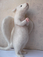 Needle Felted White Mouse Angel Praying Mouse With Wings Handmade. £63.00, via Etsy.