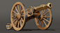 Napoleonic Cannon 12 Pounder, George Burch : Heavy French 12 Pounder field gun used in the French Revolutionary wars and Napoleonic wars. Wood is painted olive green and metal painted black according to regulations for French guns in 1808.
The Gribeauval 