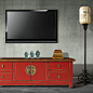 电视柜现代简约[摆设新中式家具]新古典电视机柜实木电视柜组合