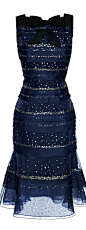 Carolina Herrera ●  Sequin Silk Organza Dress