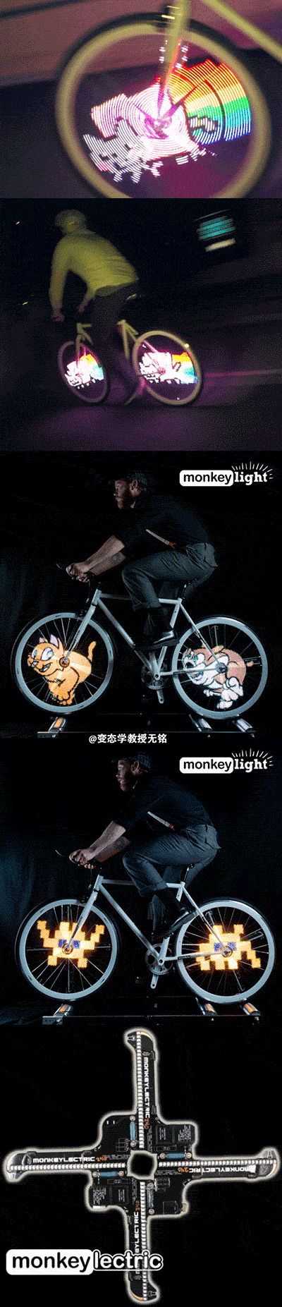让自行车轮播动画的装置Monkey Li...