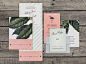 Tropical Glam Pocket Wedding Invitation Suite by PaperSnaps