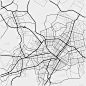 城市地图。道路线路图。计划中的城镇街道。城市环境，建筑背景。向量