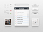 白色网页UI素材包
