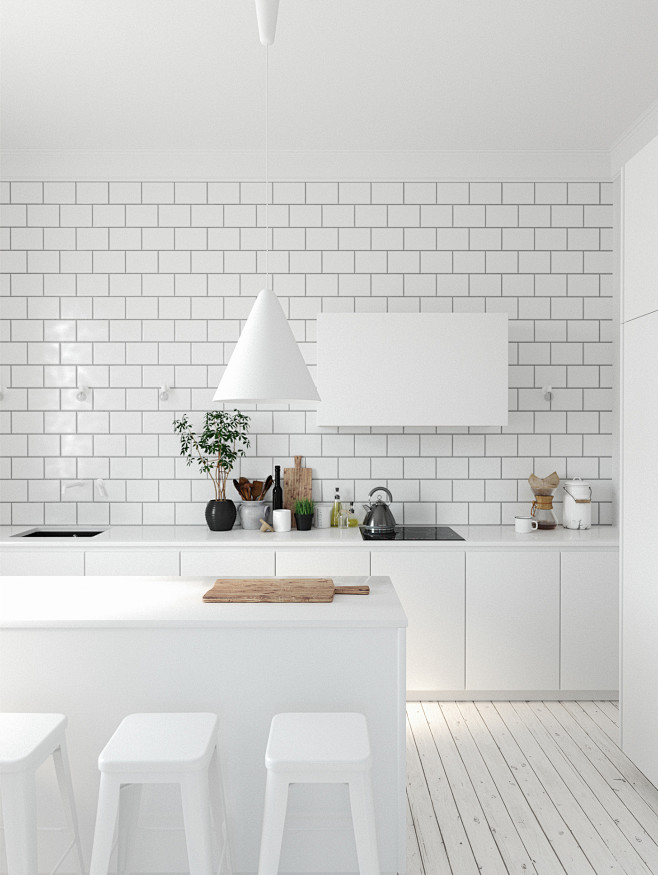 Ultra White Kitchen