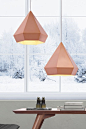 diamond facet lamps in pastel / scandinavian colors: 