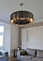 Tom Kirk Lighting Facet Chandelier Black Nickel | Contemporary Lighting Project: 