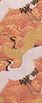 画在报纸上的海报日式传统面料纹样