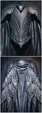 Thranduil's "leather feather" armour from "The Hobbit". - WOAH THIS IS SO COOL I DIDN'T KNOW IT LOOKED LIKE WINGS!!!