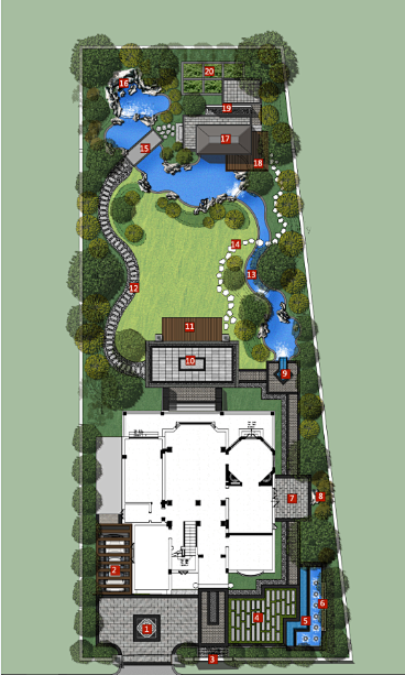 新中式别墅方案平面