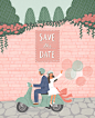 新婚蜜月婚礼系列插画PSD高清分层素材 ti331a1905