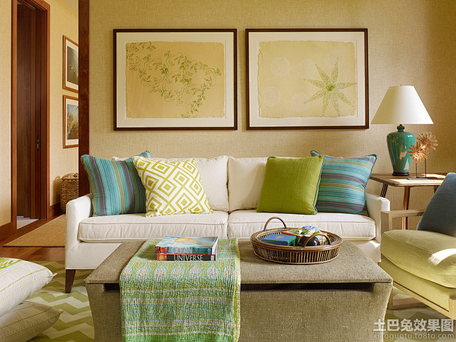 小型客厅沙发背景墙效果图片 #采集大赛#