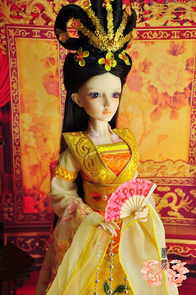 BJD SD  古风折扇 3分/4分可用...