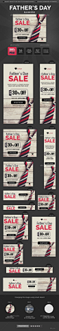 Father's Day Sale Banners Tempalte #design #webbanners Download: http://graphicriver.net/item/fathers-day-sale-banners/11698376?ref=ksioks: 